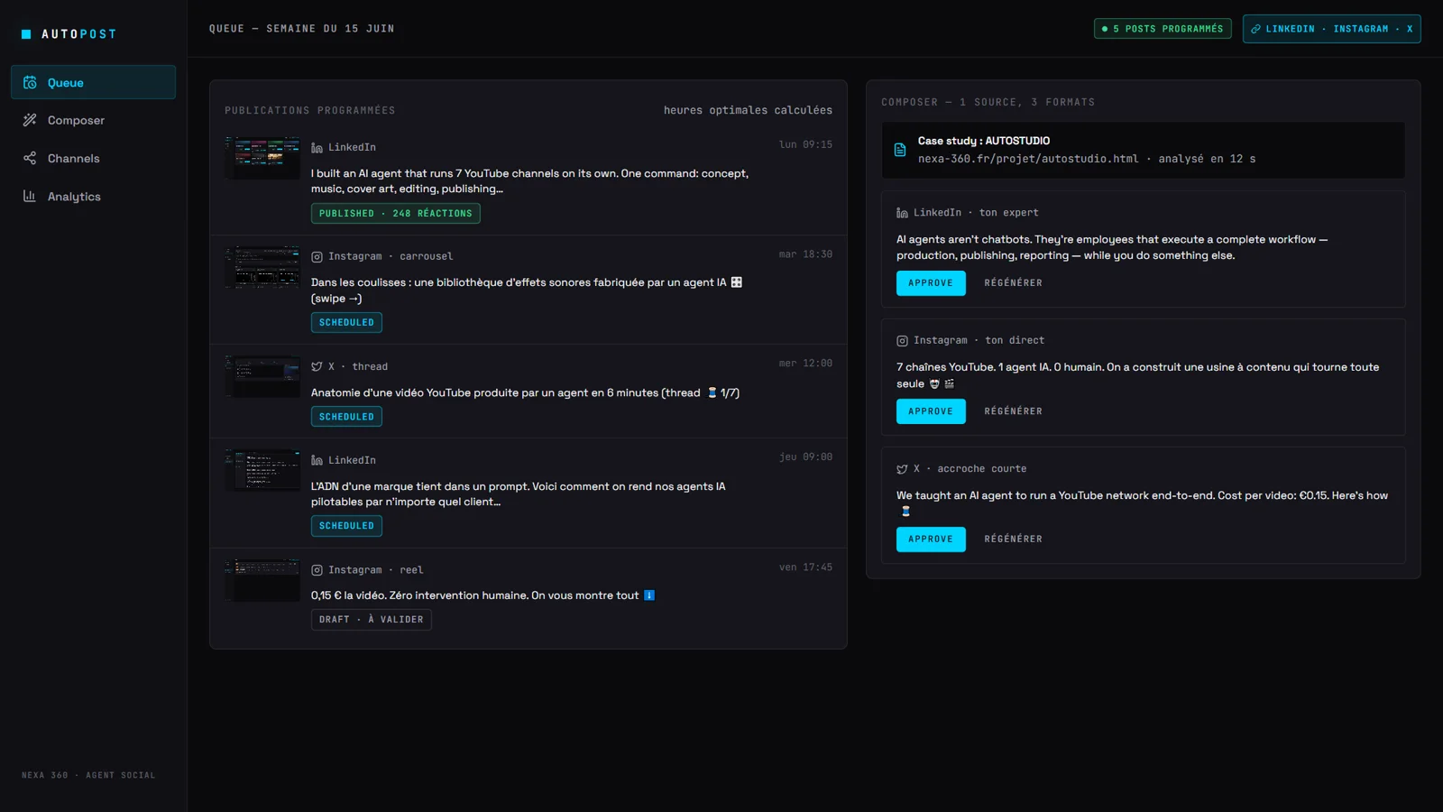 AutoPost — agent social media